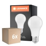 Opakowanie 6x Ledvance Classic LED E27 Gruszka Matowy 10W 1055lm - 827 Bardzo Ciepła Biel | Ściemnianie - Zamienne 75W