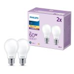 Opakowanie 2x Philips Żarówka LED E27 Gruszka Matowy 7W 806lm - 827 Bardzo Ciepła Biel